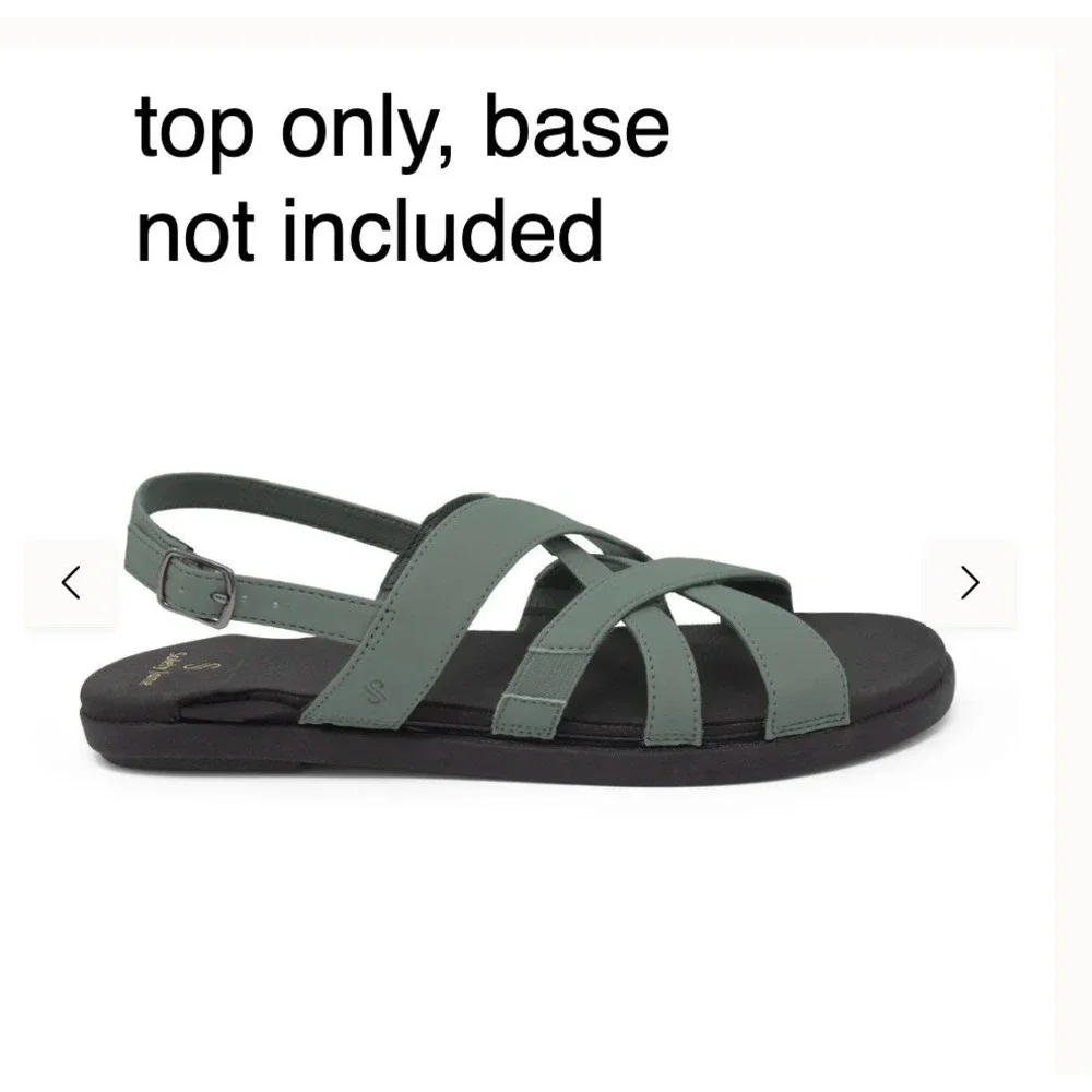 Solely Jane Capri Sage Green Size 11 Interchangeable Sandal Toppers NEW